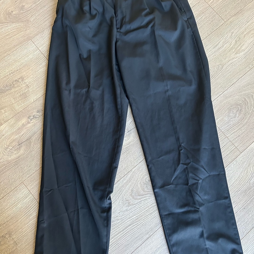 Pro Tour Men's Double Pleat Cool Play Coolplay Golf Pants 34 X 32 Black